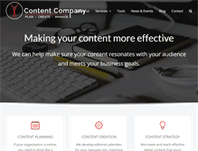 Tablet Screenshot of contentcompany.biz